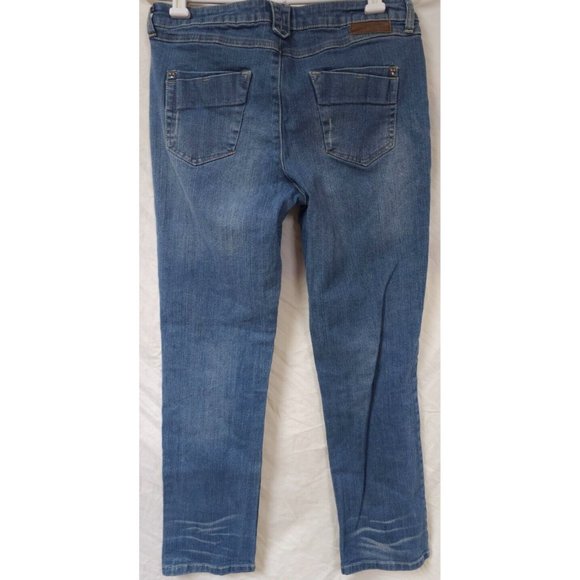 Monroe And Main 10 Embellished Distressed Studded Destroyed Straight Jean 30x29 - Picture 8 of 14